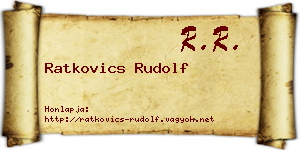Ratkovics Rudolf névjegykártya